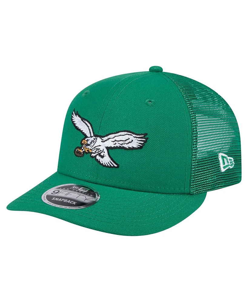 New Era Men's Kelly Green Philadelphia Eagles Low Profile 9FIFTY Snapback Hat