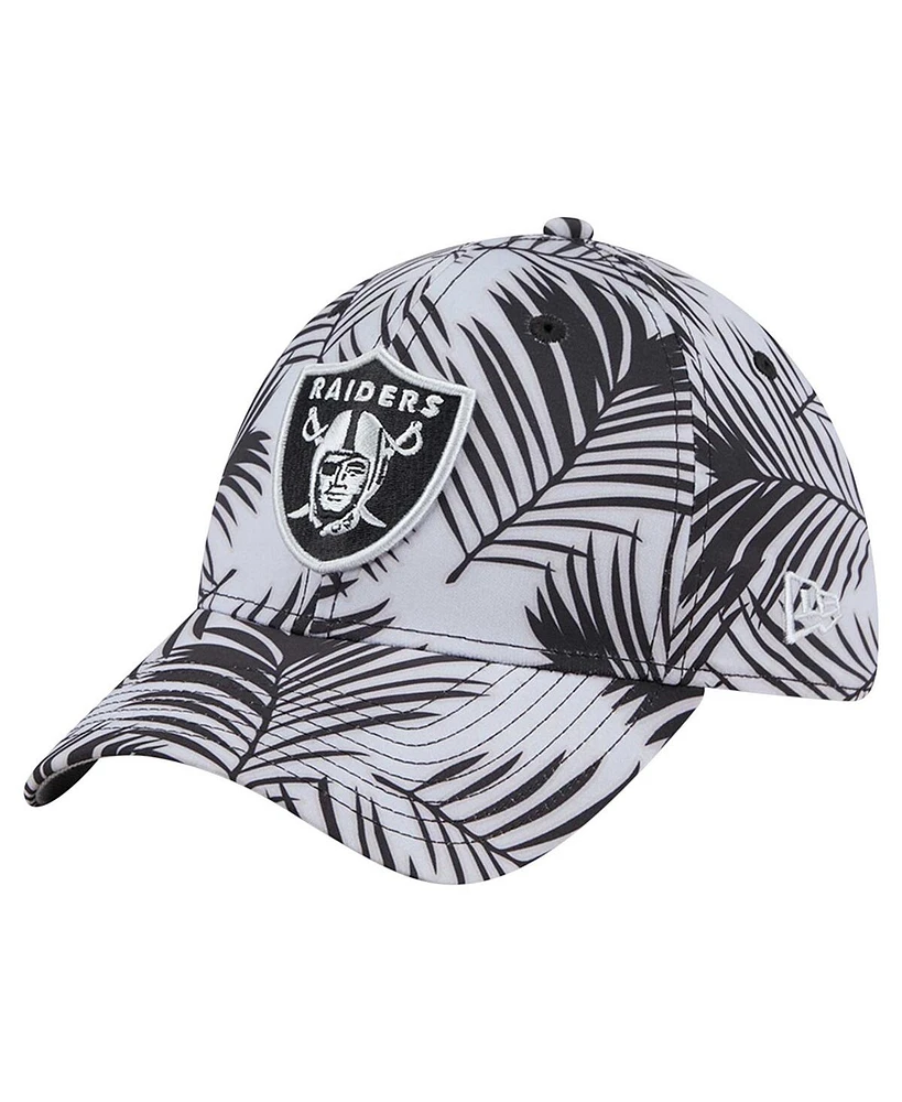 New Era Men's Gray Las Vegas Raiders Palms 39THIRTY Flex Hat