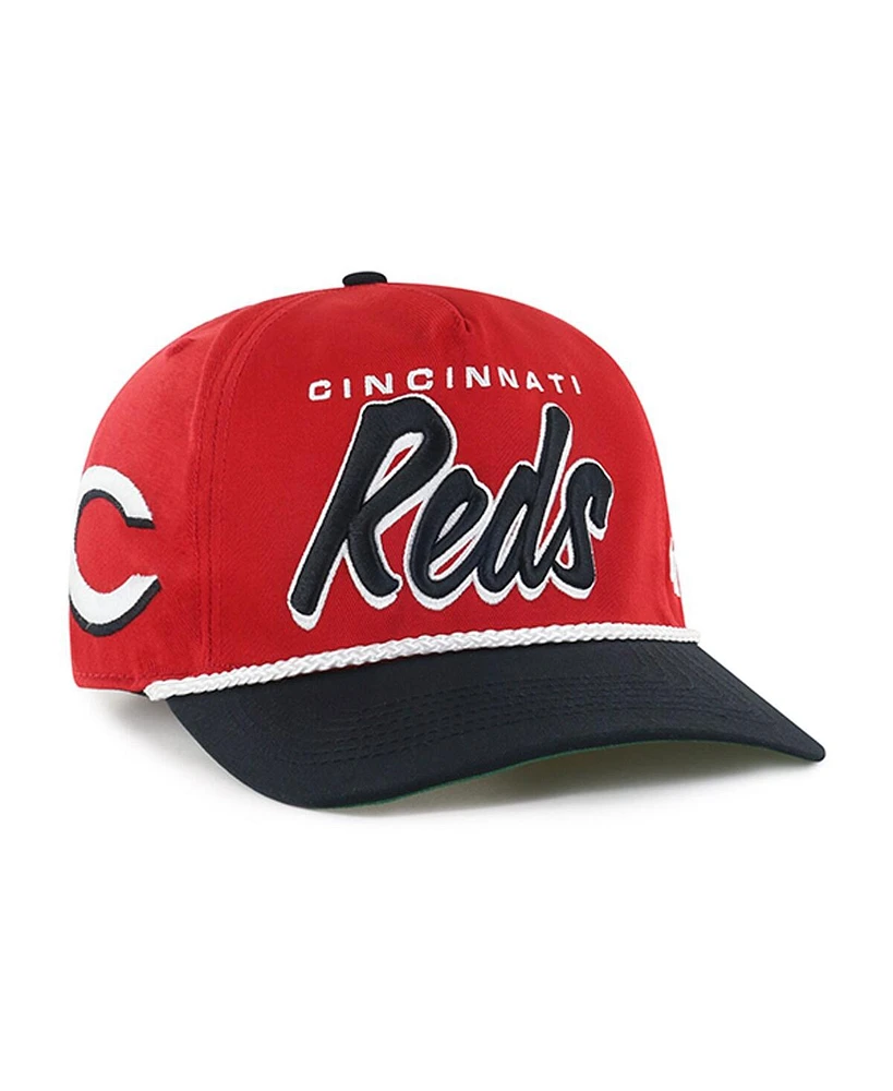 '47 Brand Men's Red Cincinnati Reds Drop Shadow Rope Hitch Adjustable Hat