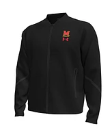 Under Armour Men's Black Maryland Terrapins Unstoppable Full-Zip Bomber Jacket