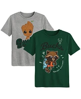 Outerstuff Preschool 2-Piece Milwaukee Bucks Guardians Of The Galaxy T-Shirt Set