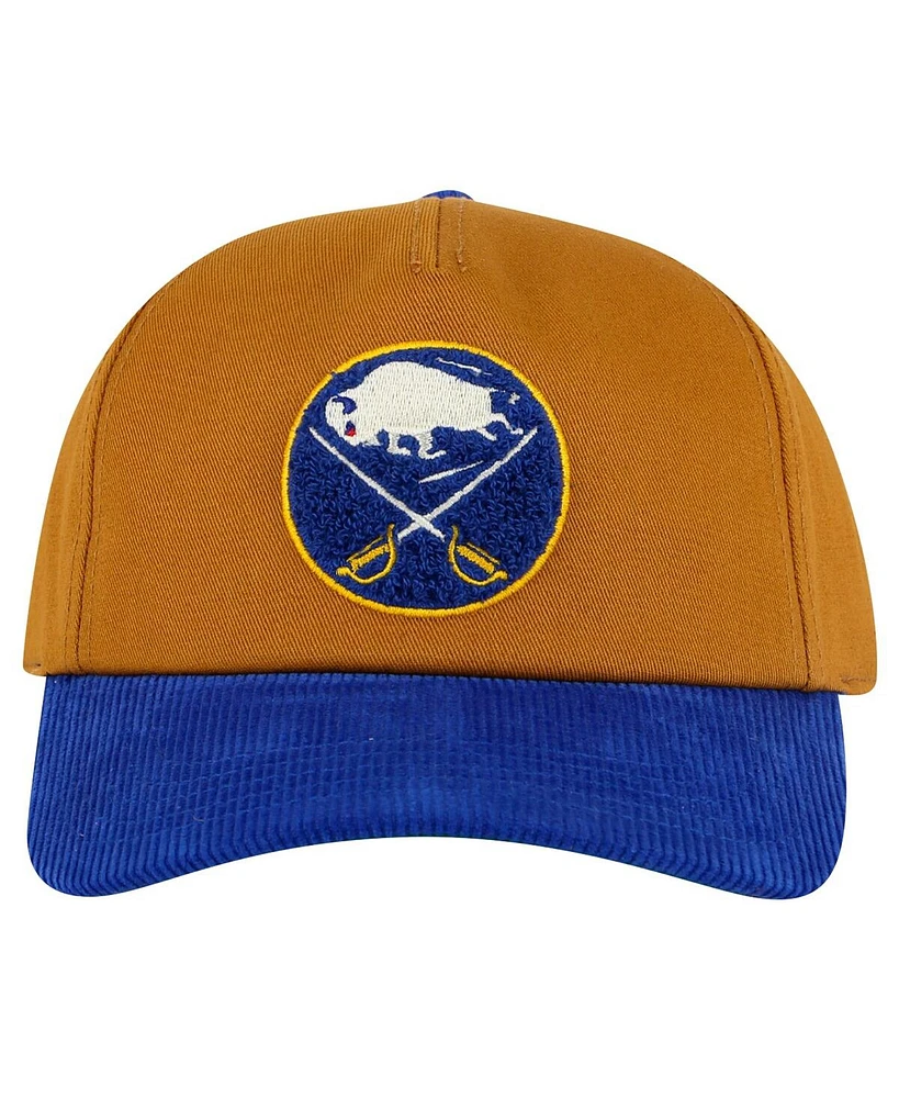 American Needle Men's Tan/Royal Buffalo Sabres Burnett Adjustable Hat