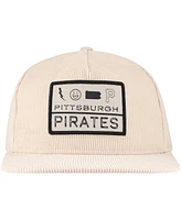 New Era Men's Khaki Pittsburgh Pirates Summer Essential Golfer Snapback Hat