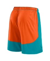 Fanatics Men's Big & Tall Aqua/Orange Miami Dolphins Launch Shorts