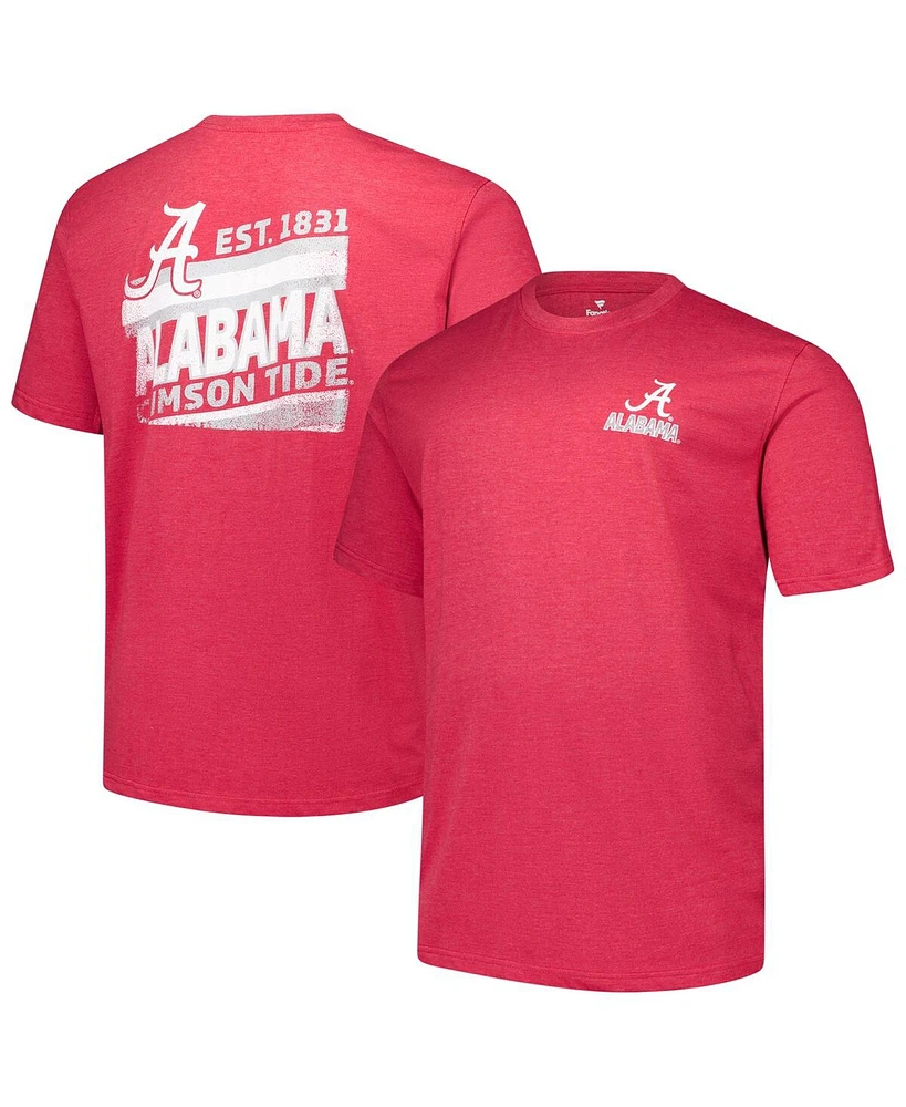 Fanatics Men's Crimson Alabama Tide Big Tall Ideal Faded T-Shirt