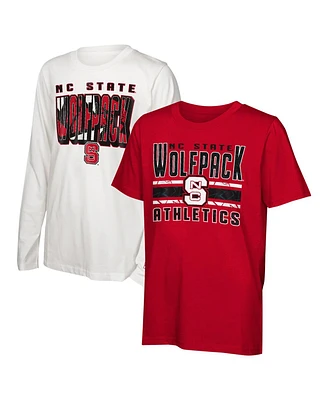 Outerstuff Big Boys and Girls Nc State Wolfpack the Mix T-Shirt Combo Set