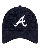 New Era Women's Navy Atlanta Braves Flair 9TWENTY Adjustable Hat