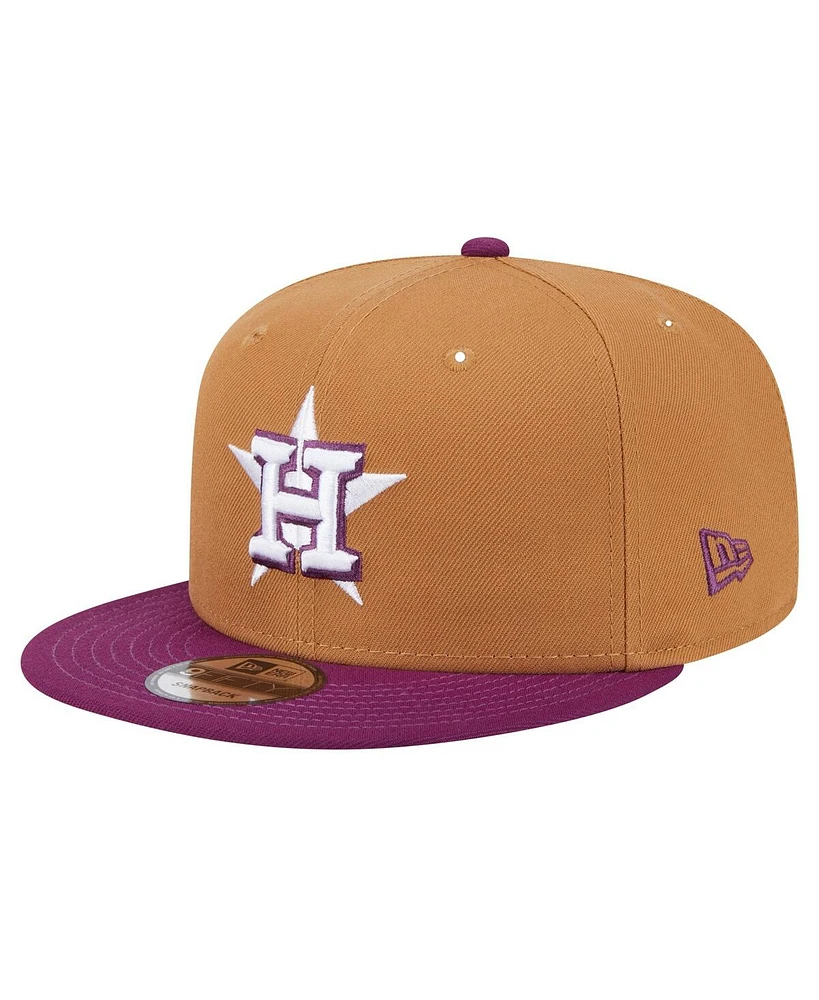 New Era Men's Brown/Purple Houston Astros Color Pack Two-Tone 9FIFTY Snapback Hat