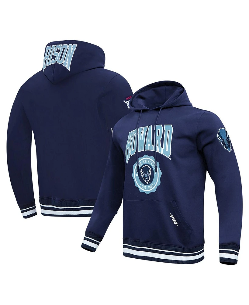 Pro Standard Men's Navy Howard Bison Crest Pullover Hoodie
