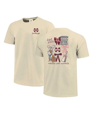 Image One Men's and Women's Natural Mississippi State Bulldogs Comfort Colors Coquette T-Shirt