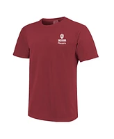 Image One Men's Crimson Indiana Hoosiers Comfort Colors Mascot Overlay T-Shirt