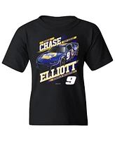 Hendrick Motorsports Team Collection Big Boys and Girls Black Chase Elliott Napa Car T-Shirt