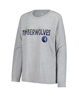 Concepts Sport Women's 2-Piece Minnesota Timberwolves Petition Long Sleeve Top and Shorts Set