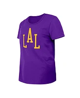 New Era Women's Purple Los Angeles Lakers 2023/24 City Edition T-Shirt