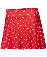 ZooZatz Women's Red Wisconsin Badgers Allover Print Flowy Skirt