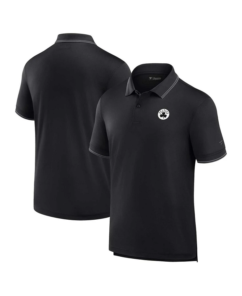 Fanatics Men's Black Boston Celtics Front Office Polo Shirt
