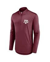 Fanatics Men's Maroon Texas A&M Aggies Quarterback Mock Neck Quarter-Zip Top