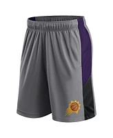 Fanatics Men's Gray Phoenix Suns Practice Performance Shorts