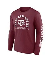 Fanatics Men's Maroon Texas A M Aggies Fundamentals Cotton Winning Team Long Sleeve T-Shirt
