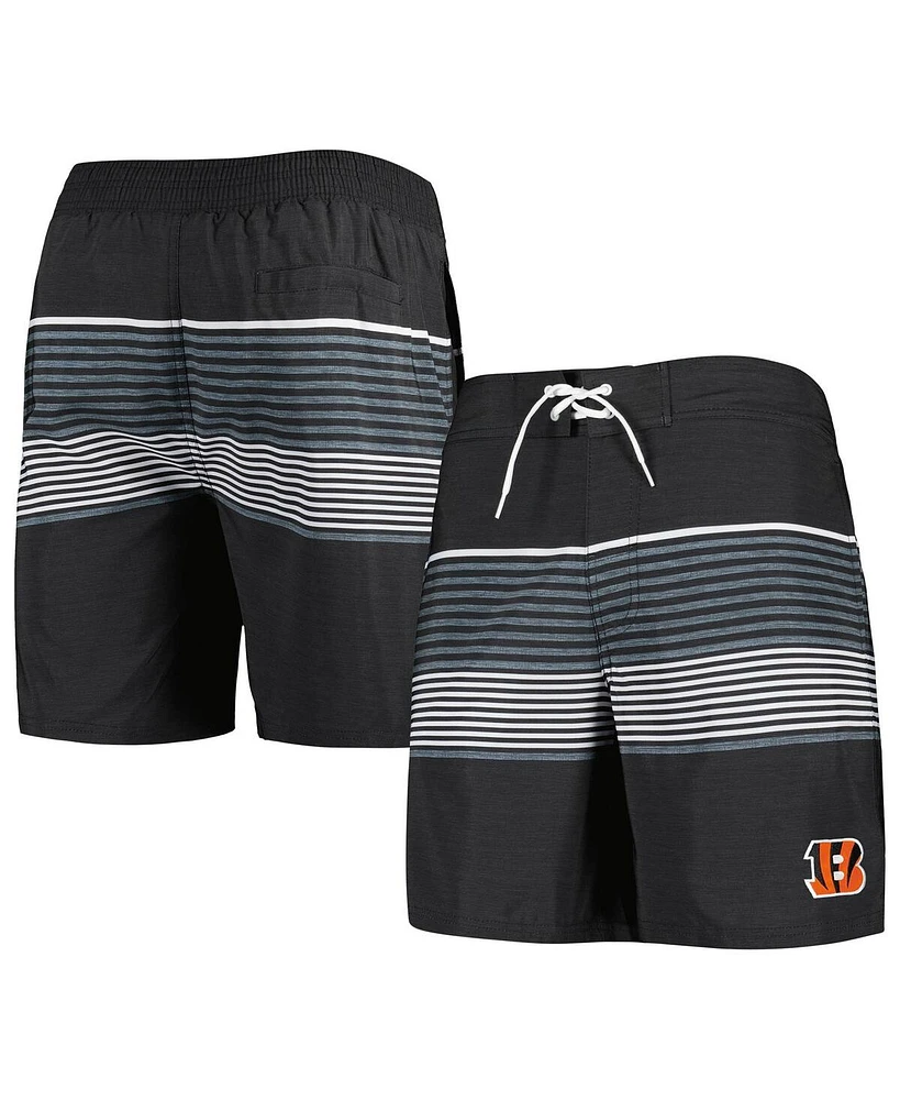 G-iii Sports by Carl Banks Men's Black Cincinnati Bengals Coastline Volley Swim Shorts