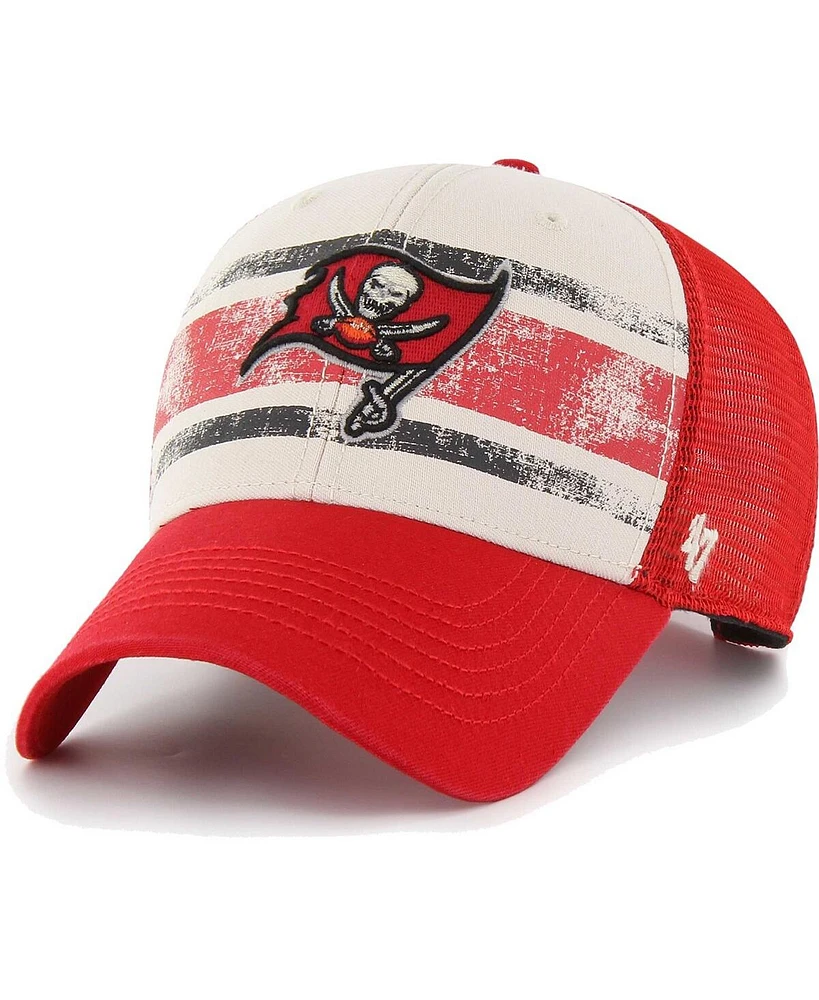 '47 Brand Men's Cream/Red Tampa Bay Buccaneers Breakout Mvp Trucker Adjustable Hat