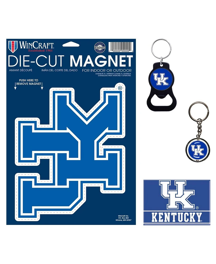 Wincraft Kentucky Wildcats Key Rings and Magnets, Set of 4