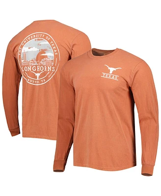 Image One Men's Texas Orange Longhorns Circle Campus Scene Long Sleeve T-Shirt