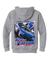 Hendrick Motorsports Team Collection Big Boys and Girls Heather Gray Kyle Larson Pullover Hoodie