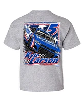Hendrick Motorsports Team Collection Big Boys and Girls Heather Gray Kyle Larson T-Shirt