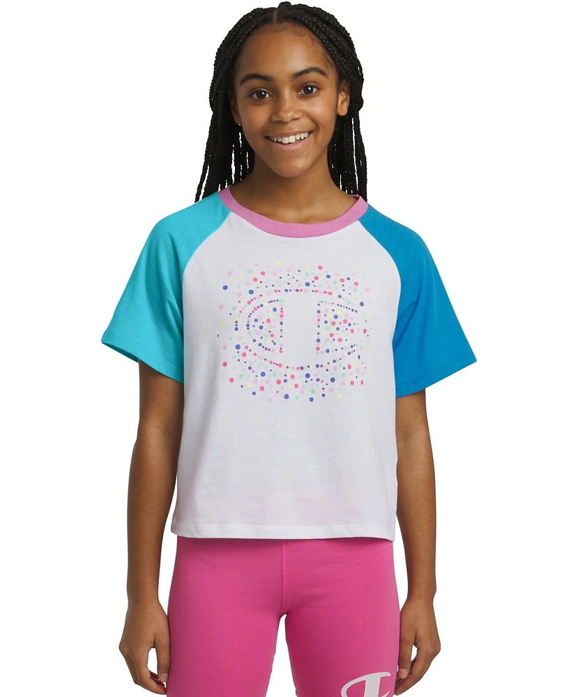 Champion Big Girls Meet and Greet Logo Graphic Colorblocked T-Shirt