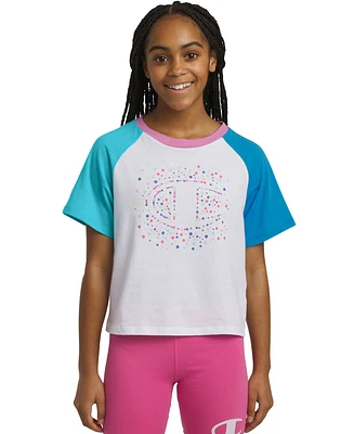 Champion Big Girls Meet and Greet Logo Graphic Colorblocked T-Shirt