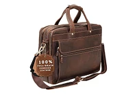 Luxorro Large Leather Briefcase - Capacity & Elegant