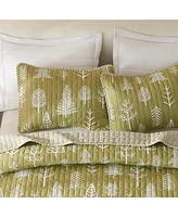 Linery & Co. Winter Forest Microfiber Quilt Set with Shams - Winter forest