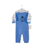 Hudson Baby Boys Cotton Coveralls, Perfect Gentleman 6-Piece, 9-12 Months