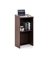 Wooden Floor Standing Podium Speaking Lectern