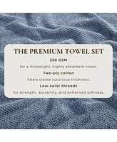 Linery & Co. Cotton Textured -Piece Bath Towel Set