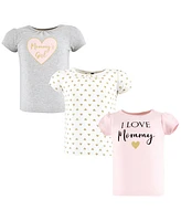 Hudson Baby Girls Short Sleeve T-Shirts Mommy, 12-18 Months