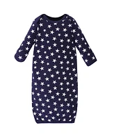 Hudson Baby Baby Boys Hudson Cotton Gowns, Rocket Ship, Preemie/Newborn