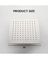 10 Inch Square 304 Stainless Steel Rain Shower Head