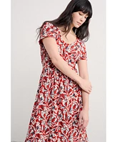 Seasalt Cornwall Women's S/S Tor View Dress with Scoop Neck