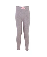 Touched by Nature Little Girls Youth Organic Cotton Leggings 4pk, Solid Pink Burgundy, 6 Years