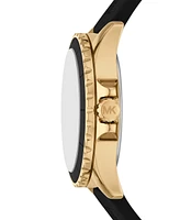 Michael Kors Women's Everest Three-Hand Black Silicone Watch, 40mm