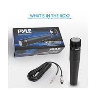 Pyle Professional Moving Coil Microphone – Dynamic Handheld Mic with 15' Xlr Cable