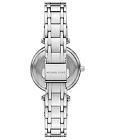 Michael Kors Women's Laney Three-Hand Silver-Tone Stainless Steel Watch, 30mm