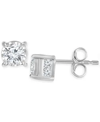 TruMiracle Diamond Stud Earrings (3/4 ct. t.w.) in 14k White, Yellow or Rose Gold
