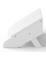 Outdoor 4-Piece Hdpe Modern Adirondack Chairs Set with Folding Patio Ottomans and Cup Holder
