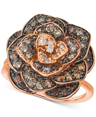 Le Vian Chocolate Ombre Diamond Rose Ring (1-1/2 ct. t.w.) in 14k Rose Gold