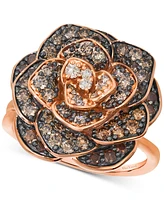 Le Vian Chocolate Ombre Diamond Rose Ring (1-1/2 ct. t.w.) in 14k Rose Gold