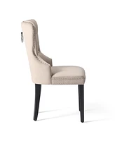 Velvet Upholstered Tufted Dining Chairs (Set of 6)