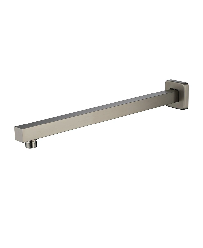 Square Wall-Mounted Shower Arm - 304 Stainless Steel, Universal 1/2" Npt Thread, Corrosion-Resistant, Easy Install, with Decorative Cover